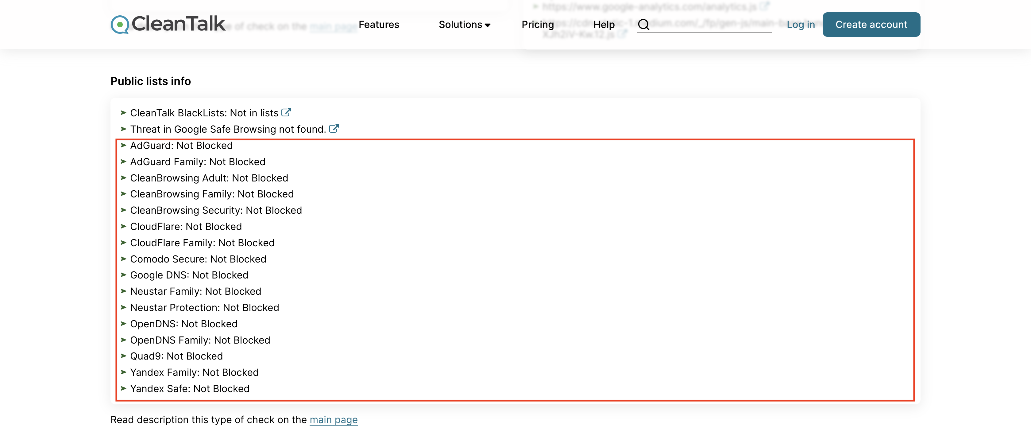 Scanning in public lists